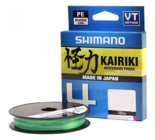 Плетенка Shimano Kairiki 4 PE 150м разноцветный 0.230мм