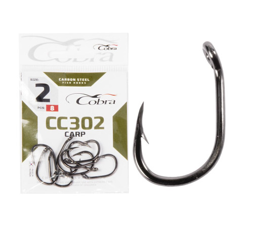 Крючки Cobra CARP сер. CC302, №2, 10шт.