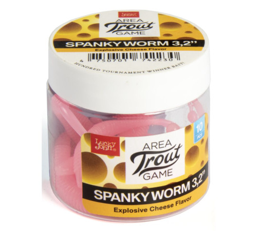 Lucky John Pro Series SPANKY WORM 3,2in F05, 10шт.