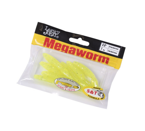 Lucky John Pro Series MEGAWORM 3.0in 071, 7шт.