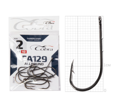 Крючки Cobra ALLROUND сер. CA129, №2, 10шт.