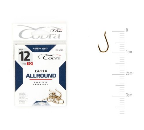 Крючки Cobra ALLROUND сер. CA114, №12, 10шт.