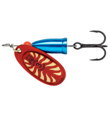 Блесна вращающаяся Blue Fox VIBRAX LONG CAST №3 , цвет Red Flake-Blue