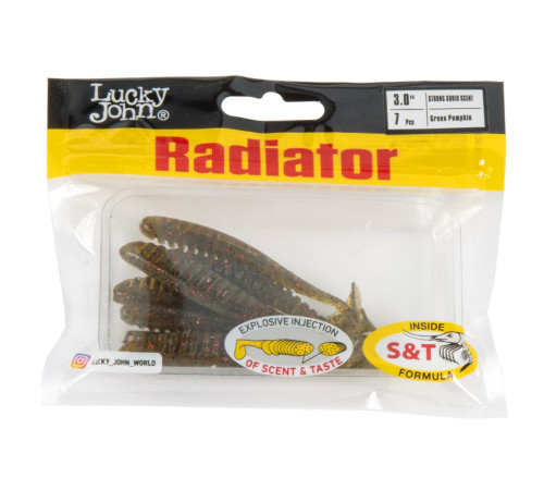 Силиконовые приманки Lucky John Pro Series RADIATOR 3.0" PA03, 7шт, виброхвост