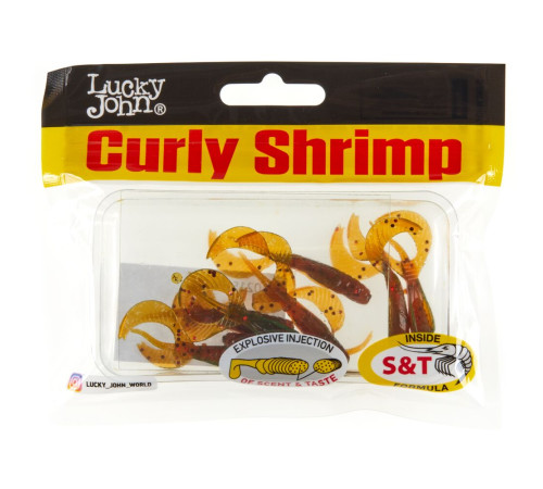 Lucky John Pro Series CURLY SHRIMP 2.0in PA16, 10шт.