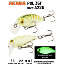 Воблер Akara Pol 35F 2,2гр цвет A225
