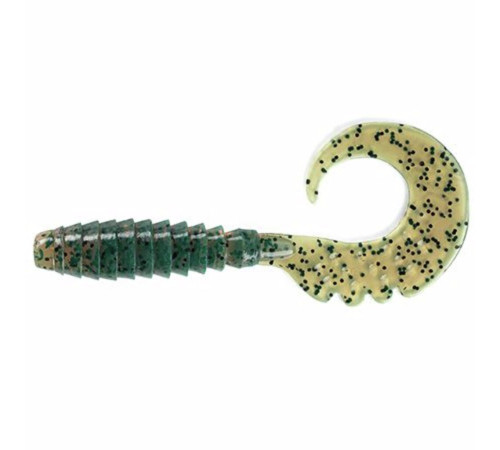 Силиконовые приманки FishUp FANCY GRUB 2.5" 017 - Motor Oil Pepper, 10шт, твистер