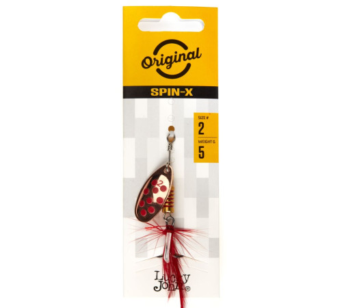 Блесна вращающаяся Lucky John SPIN X ROUND 02 , цвет CR