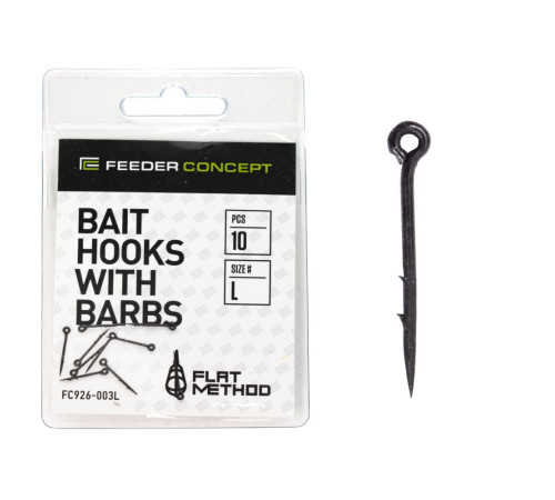 Feeder Concept Flat Method BAIT HOOKS WITH BARBS р.003L, 10 шт.