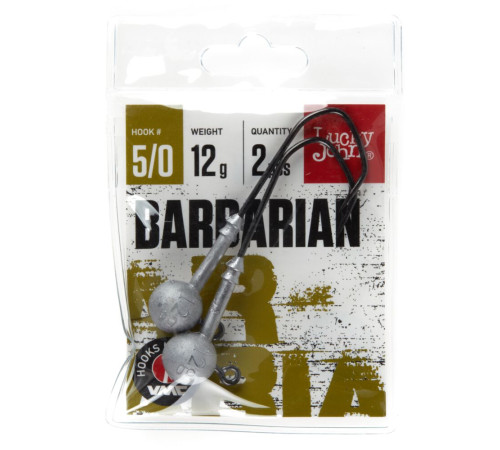 Джиг-головка Lucky John BARBARIAN крючок №5/0, 12гр, 2шт.