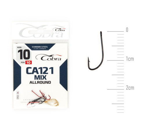 Крючки Cobra ALLROUND сер. CA121 MIX, №10, 10шт.