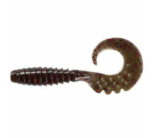 Силиконовые приманки FishUp FANCY GRUB 2.5" 050 - Green Pumpkin Brown/Red & Purple, 10шт, твистер