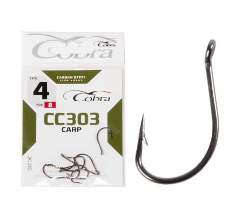 Крючки Cobra CARP сер. CC303, №4, 10шт.