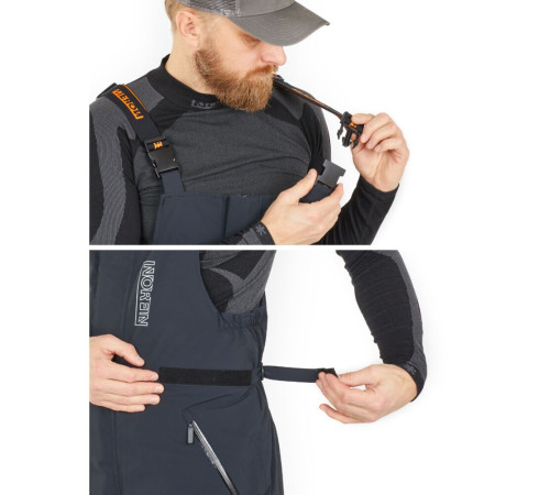 Полукомбинезон демисезонный Norfin REBEL PRO Gray (XL)