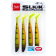 Lucky John Pro Series SLICK SHAD PADDLE 4.5in PG14, 4шт.