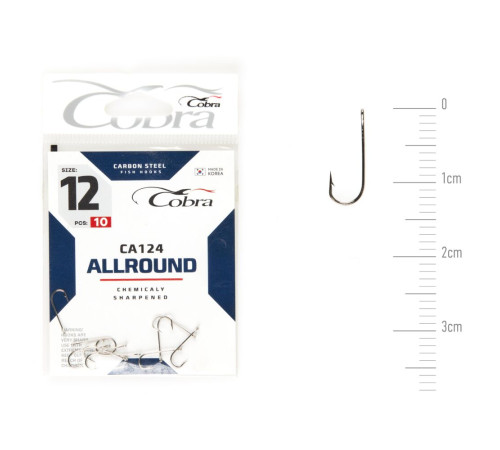 Крючки Cobra ALLROUND сер. CA124, №12, 10шт.