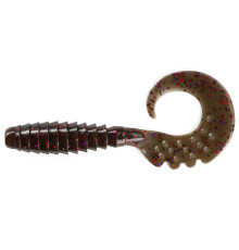 Силиконовые приманки FishUp FANCY GRUB 2" 050 - Green Pumpkin Brown/Red & Purple, 10шт, твистер
