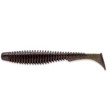 Силиконовая приманка FishUp U-SHAD 3" 050 - Green Pumpkin Brown/Red & Purple, 9шт, виброхвост