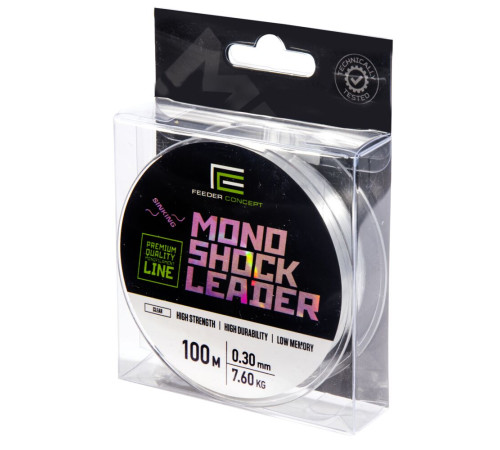 Монофильная леска Feeder Concept MONO SHOCK LEADER Clear 100м,  0.3мм