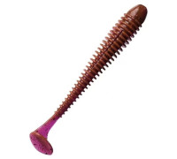 Силиконовая приманка Crazy Fish VIBRO WORM 4.0" 12, 5шт, виброхвост