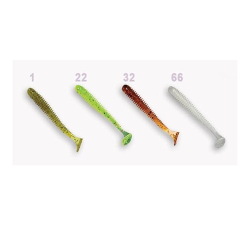 Силиконовая приманка Crazy Fish VIBRO WORM 2.0" М44, 8шт, виброхвост