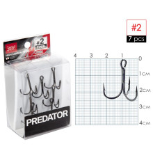 Крючки-тройники Lucky John PREDATOR сер. LJH234, №2, 7шт.