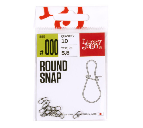 Lucky John Pro Series ROUND SNAP, 000, 10шт.