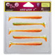Силиконовая приманка Crazy Fish VIBRO WORM 4.0" 5d, 5шт, виброхвост
