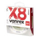 Плетеная леска Lucky John Vanrex х8 BRAID Fluo Green 125м,  0.1мм