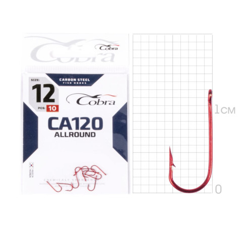 Крючки Cobra ALLROUND сер. CA120, №12, 10шт.