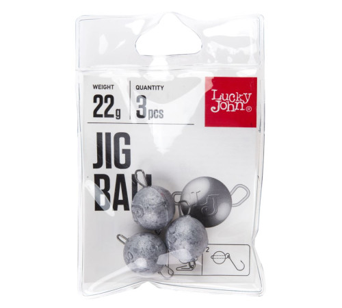 Груз-головки Lucky John Pro Series JIG BALL разборные, 22гр, 3шт.