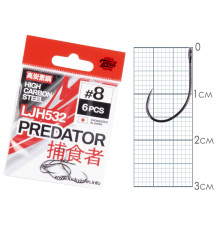 Крючки Lucky John PREDATOR сер. LJH532, №8, 6шт.