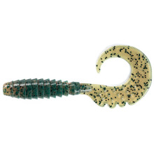 Силиконовые приманки FishUp FANCY GRUB 1" 017 - Motor Oil Pepper, 12шт, твистер
