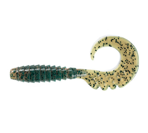 Силиконовые приманки FishUp FANCY GRUB 2" 017 - Motor Oil Pepper, 10шт, твистер