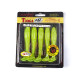 Силиконовые приманки Lucky John Pro Series TIOGA FAT 3.9in 071, 5шт, виброхвост