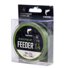 Плетеная леска Salmo Sniper Feeder х4 BRAID Army Green 150м,  0.1мм