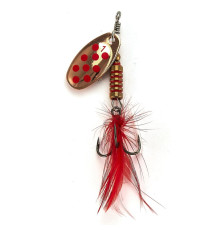 Блесна вращающаяся Lucky John SPIN X ROUND 01 , цвет CR
