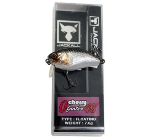 Воблер крэнк Jackall CHERRY 0 FOOTER 48F hl silver & black, 7.6 гр.