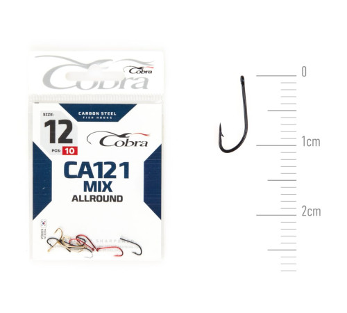 Крючки Cobra ALLROUND сер. CA121 MIX, №12, 10шт.