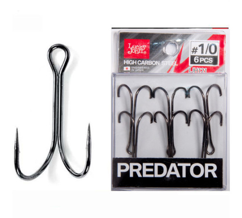 Крючки-двойники Lucky John PREDATOR сер. LJH121, №1, 10шт.
