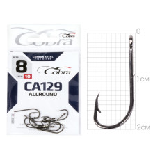 Крючки Cobra ALLROUND сер. CA129, №8, 10шт.