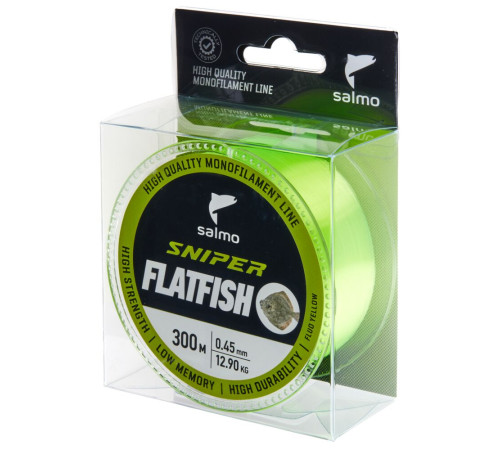Монофильная леска Salmo Sniper FLATFISH Fluo Yellow 300м,  0.45мм