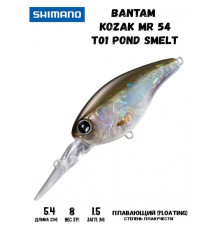 Воблер Shimano Bantam Kozak MR 54mm 8g T01 Pond Smelt