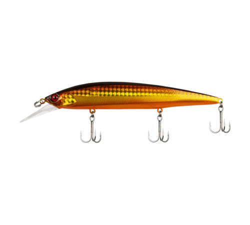 Воблер минноу Jackall RERANGE 130SP-MR double clutch gold & black, 22.3 гр.