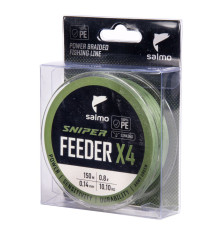 Плетеная леска Salmo Sniper Feeder х4 BRAID Army Green 150м,  0.14мм