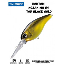 Воблер Shimano Bantam Kozak MR 54mm 8g T05 Black Gold