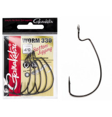 Крючки офсетные Gamakatsu WORM 330 Bottom Jigging, размер 4/0, 5шт