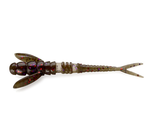 FishUp FLIT 1.5" 050 - Green Pumpkin Brown/Red & Purple, 10шт.