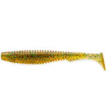 Силиконовая приманка FishUp U-SHAD 3.5" 036 - Caramel/Green & Black, 8шт, виброхвост