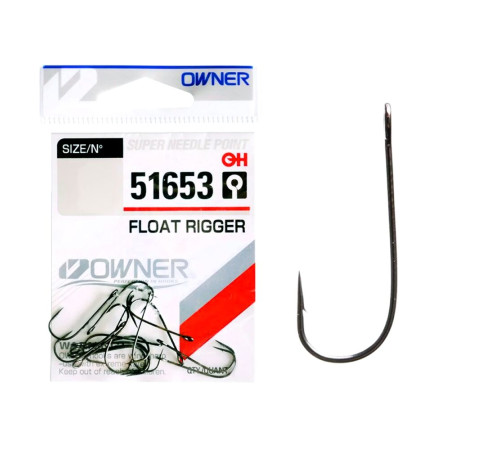 Крючки Owner FLOAT RIGGER сер. 51653, размер 6, 10шт